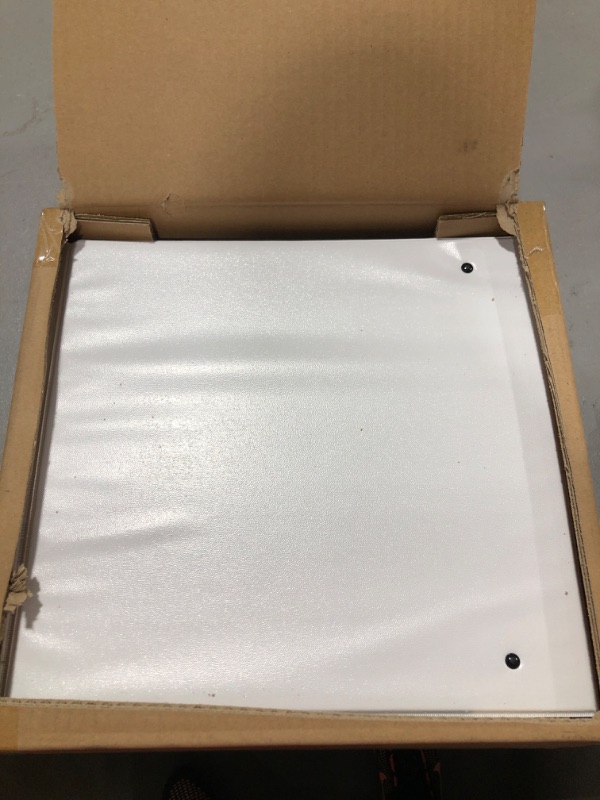 Photo 1 of Amazon Basics Heavy-Duty 3 Ring Binder, Customizable View Binder with 4 Inch D-Ring, One -Touch Slant Ring, White, 2-Pack White 4 inch