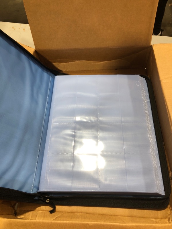 Photo 2 of TopDeck 1000 Card Portfolio | 16 Pocket Trading Cards Album | Long Term Storage Binder | Side Load Sleeves | Pokemon/MTG/Yugioh/TCG Folder | Trading & Sports Holder | (Celeste) Blue