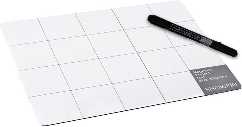 Photo 1 of Magnetic Project Mat Showpin Magnetic Mat for Screws with Dry Erase Pen - Large Size Magnetic Pad Preventing Small Screws from Getting Lost and Unorganized -
