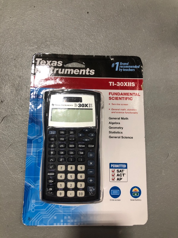 Photo 2 of Texas Instruments TI-30XIIS Scientific Calculator, Black with Blue Accents
