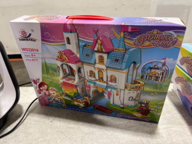 Photo 2 of Building Toy Deluxe Brick for Ages 6-12 Girls Boys,Princess Leah Lake Rainbow Castle Building Kit Castle Toy House Toys,Creative Building Toys,Recreat
