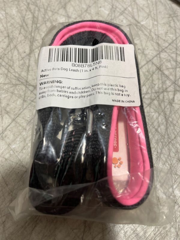 Photo 1 of Active Pets Strong Dog Leash with Padded Handle, 4 Sizes from Puppy Leash to 6ft Dog Leash for Large Dogs, Dog Leash 6ft-4ft Long, Comfortable 6ft Dog Leash for Big Dogs & Dog Leash for Medium Dogs 1 in. x 4 ft. Pink