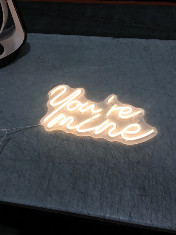 Photo 1 of Alkkign USB-powered Neon LED Wall Light "You're Mine"