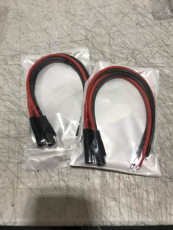 Photo 2 of 2 Sets of LINGYU 10AWG SAE Quick Connector Disconnect Plug (2 Pack) SAE Automotive Extension Cable, Solar Panel - 1ft/30cm