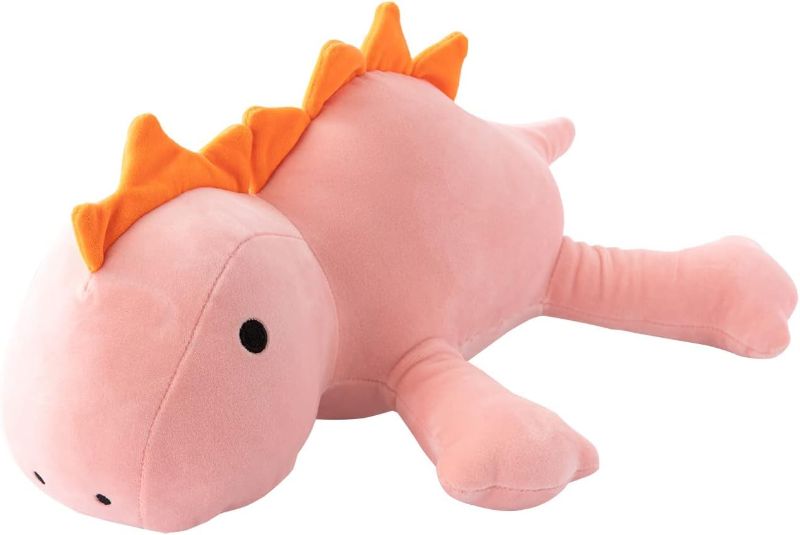 Photo 1 of 3lbs Weighted Dinosaur Plush - 17.7" Cute Pink Dino Weighted Stuffed Animal - Super Soft Weighted Plush Animal Throw Pillow - Great Gift for Kids and Adults on Christmas or Birthday