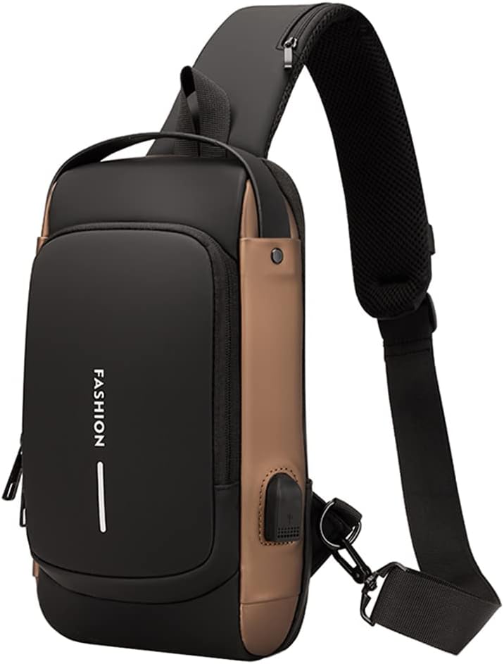 Photo 1 of chinatera Anti-Theft Sling Bags for Men Women Crossbody Waterproof Chest Shoulder Bag Daypack Hiking Travel with USB Port - STOCK PHOTO FOR REFERENCE ONLY. PLEASE SEE PICTURES. 