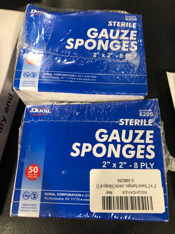 Photo 2 of 2" x 2" Gauze Sponges, sterile (50pkgs of 2)