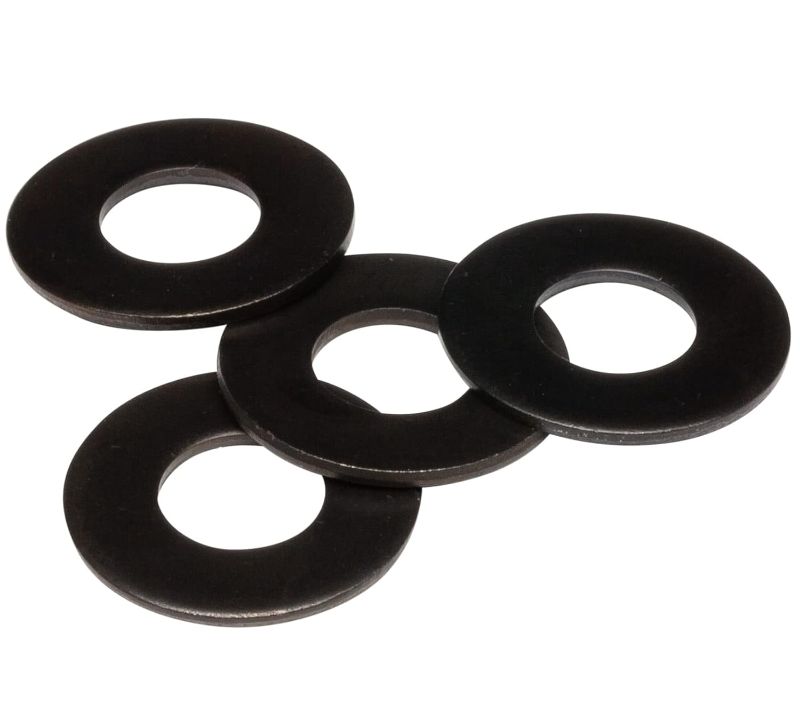 Photo 1 of 3/8" SAE Flat Washers Black (50 pcs) by Makers Bolt