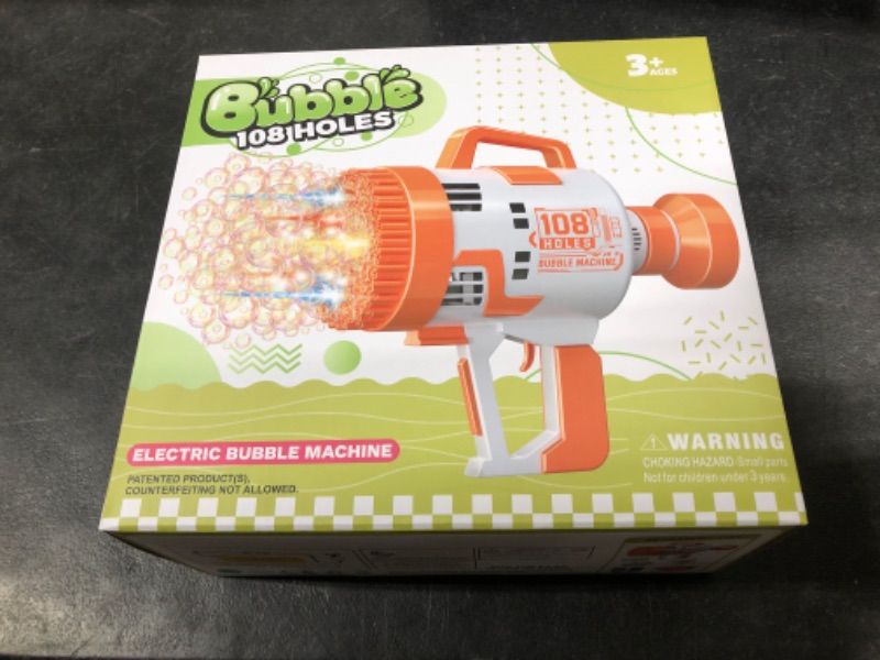 Photo 3 of 108 Holes Bubble Machine Gun (Orange) 