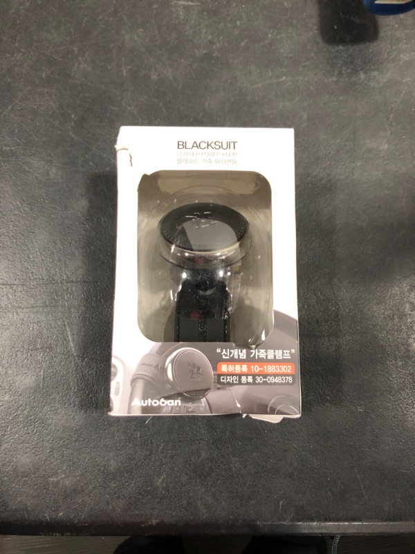 Photo 1 of [Leather Power Knob] BLACKSUIT can be mounted on all models Vehicle Handle Spinner Power Handle Spinner Handle Car Accessories luxury Hi-quality Power Handle Steering Wheel Spinner Knob (Black)