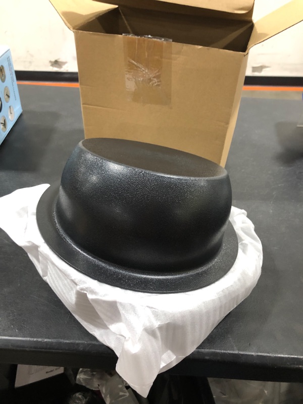Photo 1 of 2 Pcs Universal Angled Speaker Enclosures Boxes Pods Surface Mount with Rubber Strip for Install 6.5 Inch Speakers or Smaller Custom Mount Door Kick Panel Rear Deck (Black, No Hole Cut) Black No Hole Cut