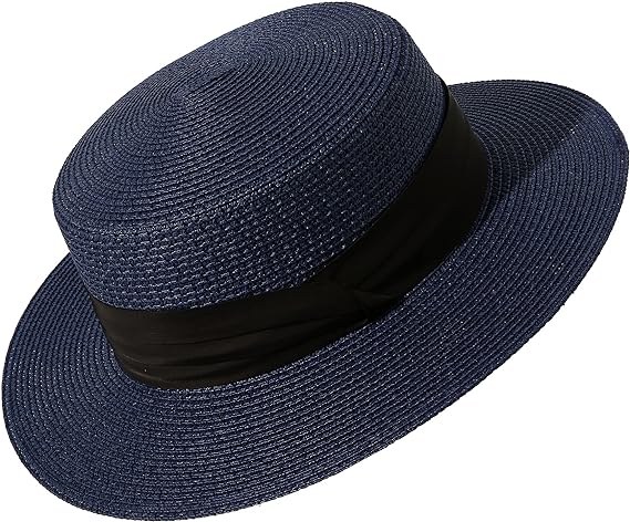 Photo 1 of FURTALK Fedora Straw Sun Hat for Men Women Foldable Roll Up Short Brim Trilby Hat Panama Beach Hat UPF 50+ 