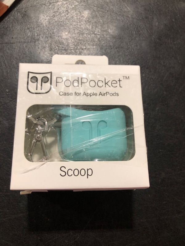 Photo 2 of PodPocket Scoop AirPod Storage Case with Protective Translucent Silicone and Impact Protection Ash Pink