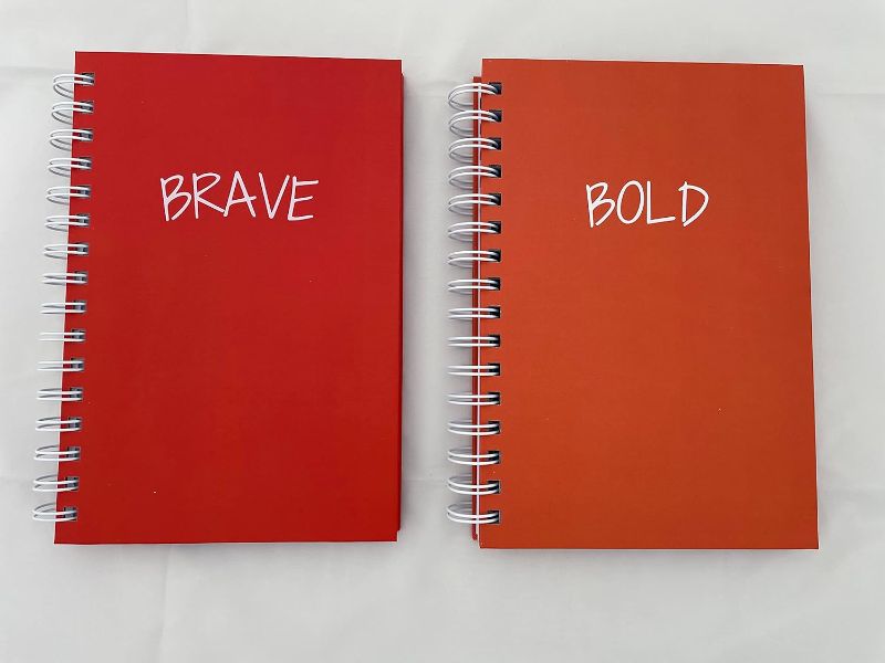 Photo 1 of Bold and Brave 2-Pack, Journals, Hardcover Spiral, (Notebook, Diary), 200 pages, A5