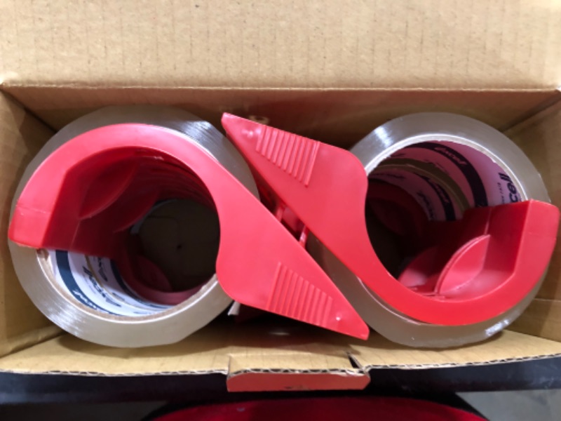 Photo 2 of Excell Anti-BACKFLOW Lightweight Tape Dispenser with Tape (1.88" x 54.6 yd) Designed for Packing, Shipping and Mailing, Strong Seal on All Box Types (6)