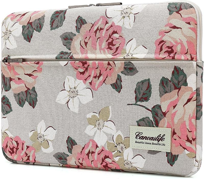 Photo 1 of Canvaslife Pink Rose Patten Laptop Sleeve 14 inch 14.0 inch Laptop case Bag