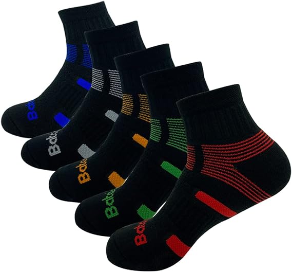 Photo 1 of bataidis 5 Pairs Unisex Running Quarter Full Cushioned Ankle socks,Quarter Cut Athletic Socks Size 9-11/10-13