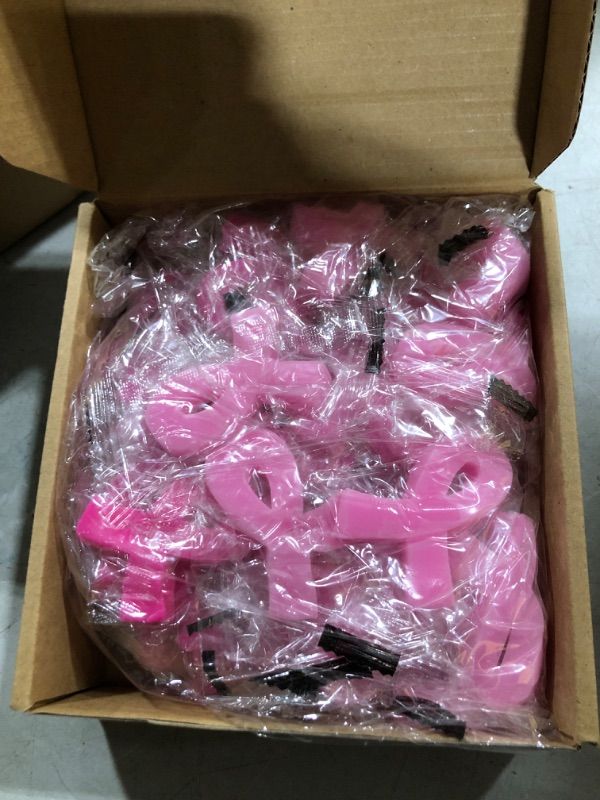 Photo 1 of 100 Pcs Pink Ribbon Squishy Toys Breast Awareness Mochi Toys Soft Tricolor Pink Ribbon Boost Breast Awareness Mini Cute Squeeze Toys Anxiety Relief Gifts Party Gift Bag Fillers Positive Energy Decor

