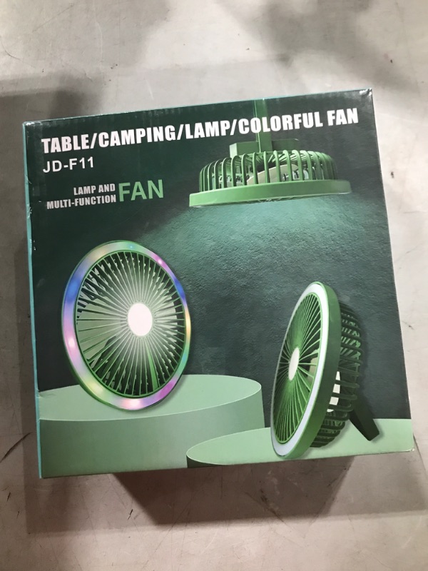 Photo 2 of Lyklasse Small Desk Fan Personal Fan USB Powered Portable Fan 3 Speeds with Miti-color LED Ambient Light and Night Light Strong Airflow Mini Fan Table Fan for Home Office Bedroom Desktop (Green)
