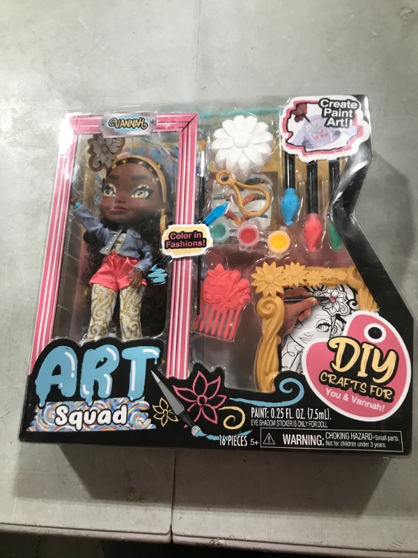 Photo 2 of ART SQUAD Vannah 10-inch Doll & Accessories with DIY Craft Painting Project, Kids Toys for Ages 3 Up, Gifts and Presents by Just Play Vana