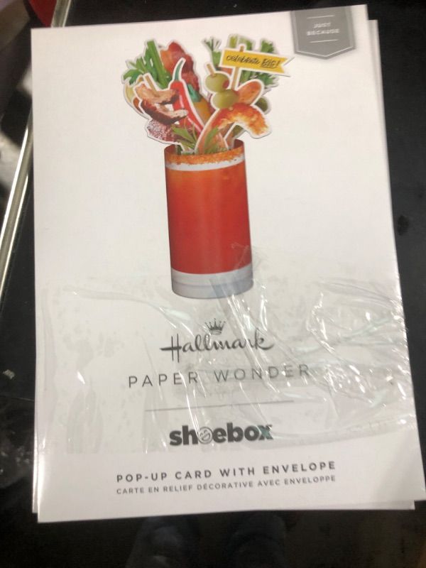 Photo 2 of Hallmark Paper Wonder Shoebox Funny Pop Up Birthday Card, Fathers Day Card (Bloody Mary)