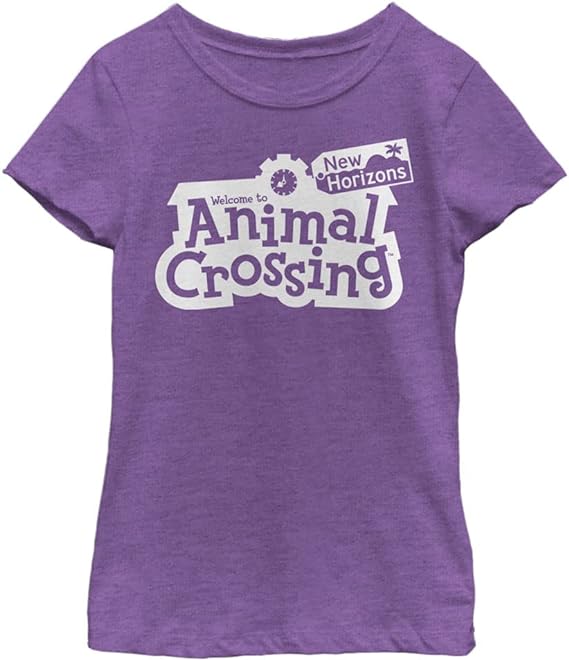 Photo 1 of Animal Crossing Kids' Bw New Horizons Logo T-Shirt XL