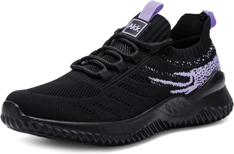 Photo 1 of Akk Womens Athletic Walking Shoes - Memory Foam Lightweight Tennis Sports Shoes Gym Jogging Slip On Running Sneakers - 37