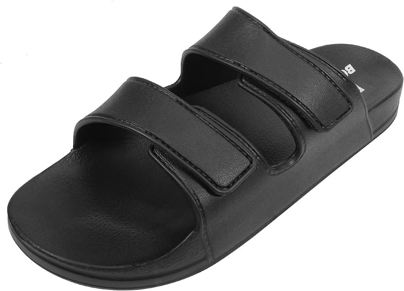 Photo 1 of BOEBAL Slide Sandals for Men - Adjustable Velcro Buckle Slippers with Arch Support Waterproof for Beaches, Gyms, Swimming Pool, Gardens & Convenience Stores EVA Shower Shoes Outdoor Indoor 40-41