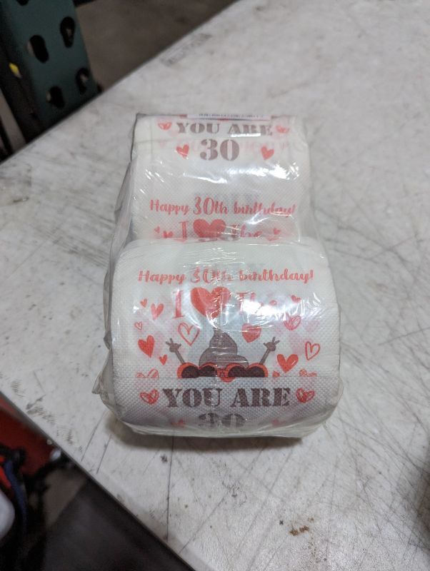 Photo 2 of 30th Birthday Toilet Paper, 30th Birthday Gifts for Him & Her, 30th Birthday Decorations for Her & Him, 30th Birthday Decorations or Gifts for Women & Men, 30th Birthday Party Favors

