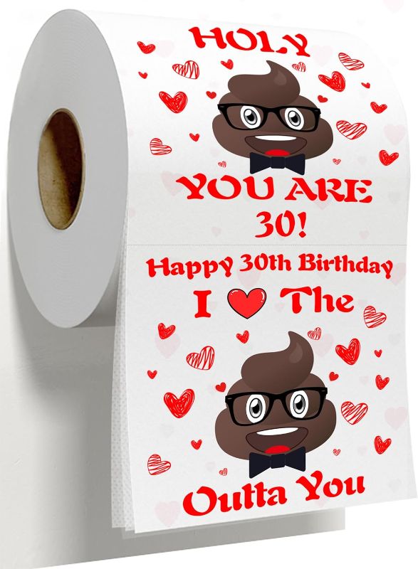 Photo 1 of 30th Birthday Toilet Paper, 30th Birthday Gifts for Him & Her, 30th Birthday Decorations for Her & Him, 30th Birthday Decorations or Gifts for Women & Men, 30th Birthday Party Favors
