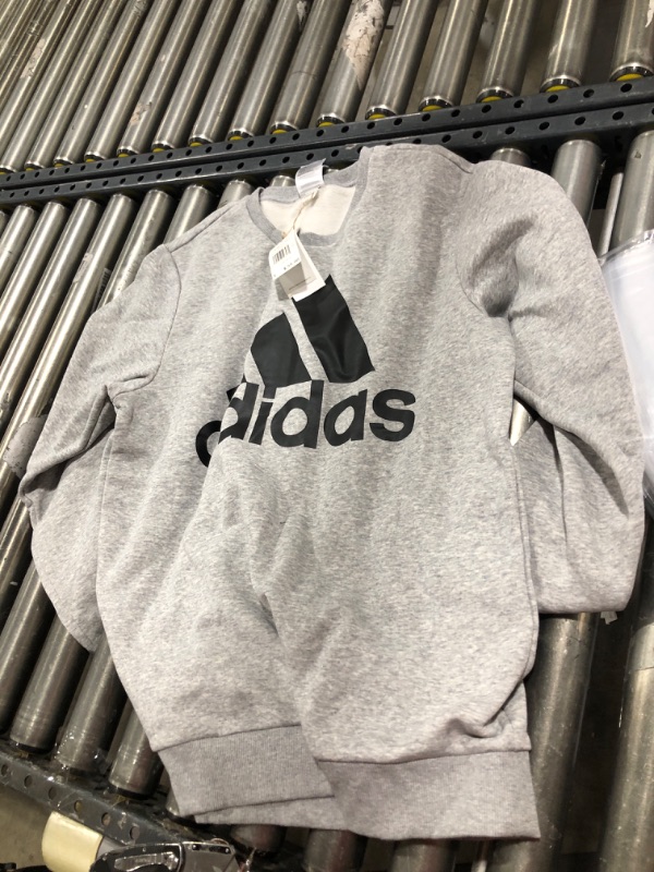 Photo 2 of Adidas Men's Crewneck Logo Graphic Sweatshirt - Mgh/wht--- size large
