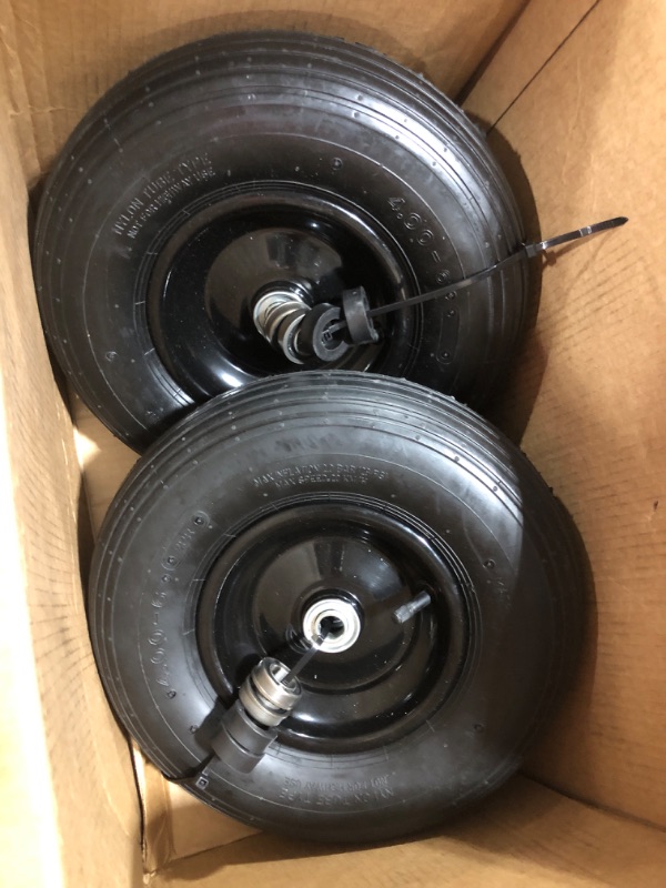 Photo 2 of 4.00-6 Tire and Wheel Wheelbarrow Pneumatic Tire