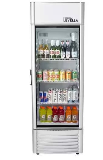 Photo 1 of 6.5 cu. ft. Commercial Upright Merchandiser Display Refrigerator Glass Door Beverage Cooler in Silver
