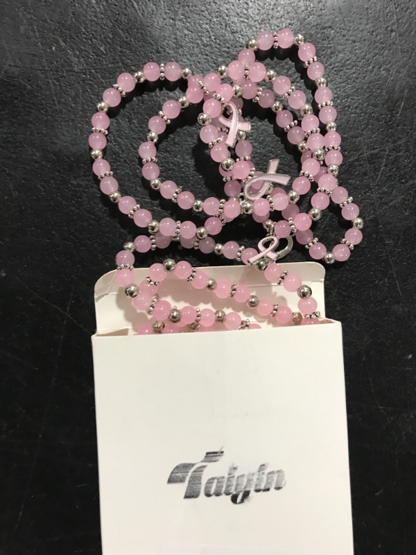 Photo 1 of 12pc breast cancer Awareness Bracelets 