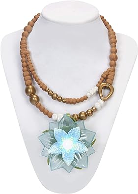 Photo 1 of Disney Raya Dragon Flower Light Up Necklace- Brown, White, Blue

