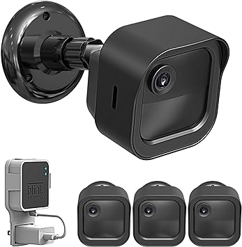 Photo 1 of All-New Blink Outdoor 4 (4th Gen)Camera Housing and Mounting Bracket, 3 Pack Weatherproof Protective Cover and 360 Degree Adjustable Mount with Blink Sync Module 2 Outlet Mount for Blink Camera Securi 