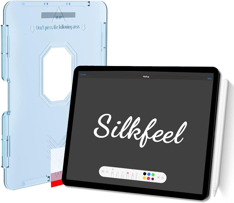 Photo 1 of Hocents. Silkfeel Glass Screen Protector Compatible With iPad Pro 11 Inch (2022/2021 / 2020/2018) & iPad Air 5th / iPad Air 4th Generation (10.9 Inch) [Touch Like Silk] [Auto-Alignment Tool] [EZ Kit] 