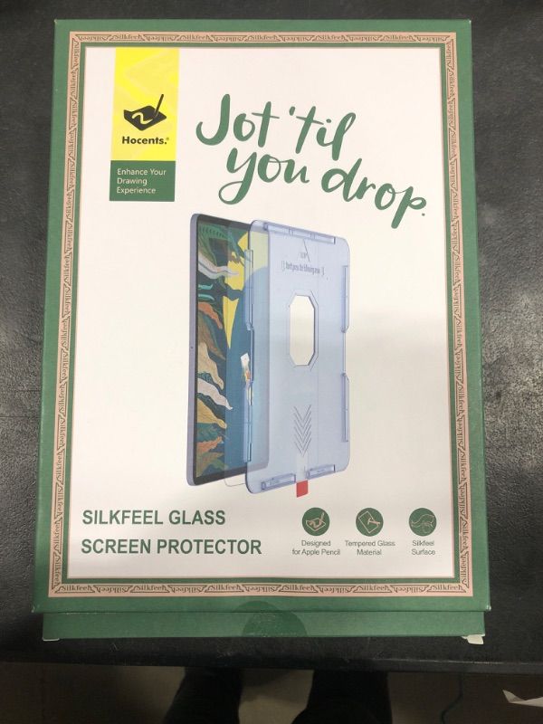 Photo 1 of Hocents. Silkfeel Glass Screen Protector Compatible With iPad Pro 11 Inch (2022/2021 / 2020/2018) & iPad Air 5th / iPad Air 4th Generation (10.9 Inch) [Touch Like Silk] [Auto-Alignment Tool] [EZ Kit] 