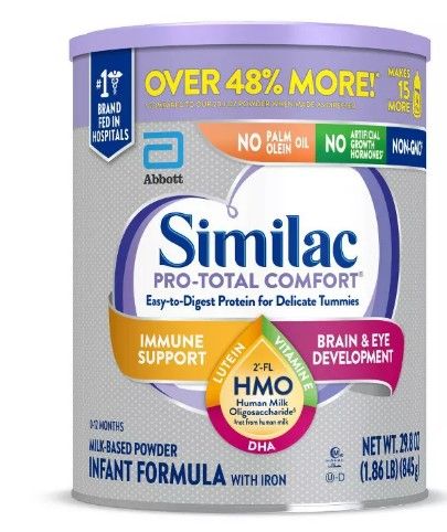 Photo 2 of 1 Similac Pro-Total Comfort Non-GMO Infant Formula Powder - 29.8 oz canister - USE BY  MARCH 1 - 2024 