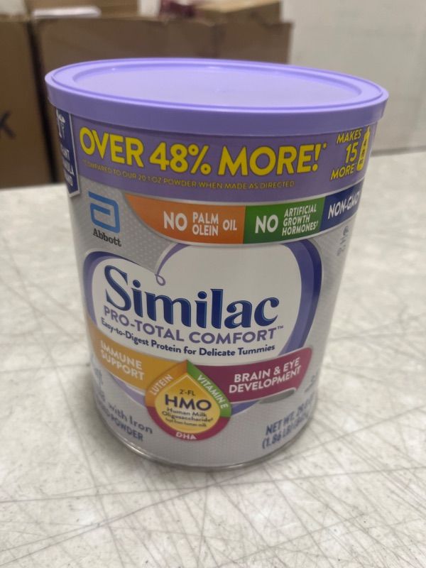 Photo 2 of 1 Similac Pro-Total Comfort Non-GMO Infant Formula Powder - 29.8 oz canister - USE BY  MARCH 1 - 2024 