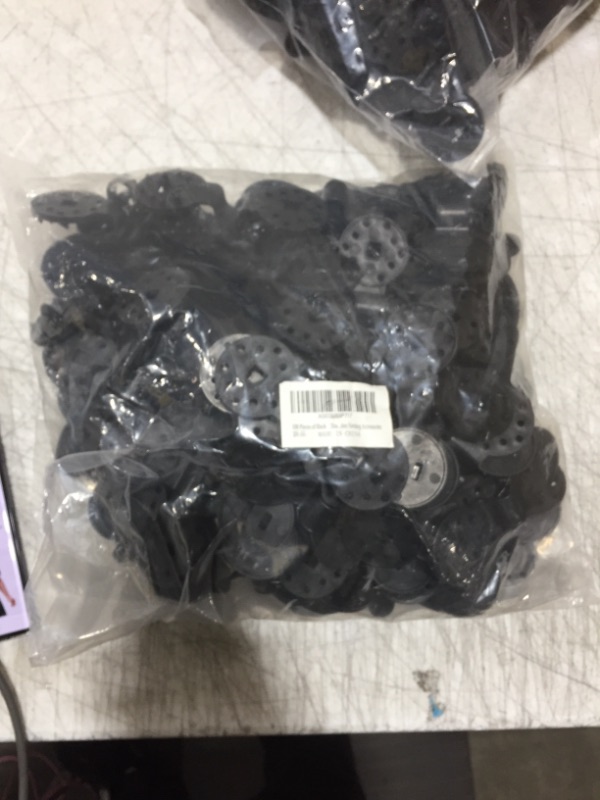 Photo 2 of 100 Pieces of Black Shade Cloth Clips, Sunshade Netting Fixing Clips, Reusable Sunshade Cloth Clips,Round Plastic Sunshade Clips, Anti-Bird Netting, Sunshade Net and Garden Netting Accessories