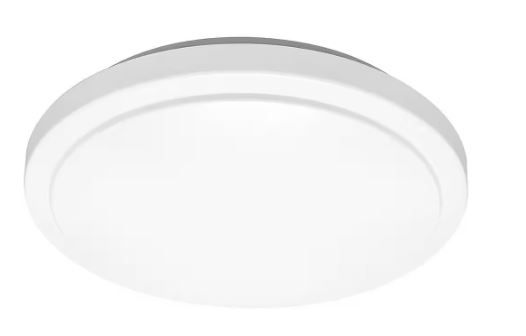 Photo 1 of 20 in. White Round LED Flush Mount Ceiling Light 2200 Lumens 4000K Bright White Dimmable Bedroom Basement Garage
