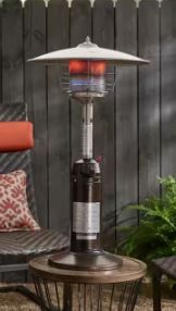 Photo 1 of 11,000 BTU Powder Coated Bronze Tabletop Propane Patio Heater
