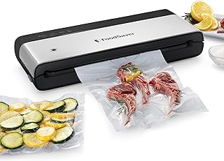 Photo 1 of FoodSaver Vacuum Sealing Machine | PowerVac Compact Vacuum Sealer | Vertical Storage | Stainless Steel & Black | VS0150
