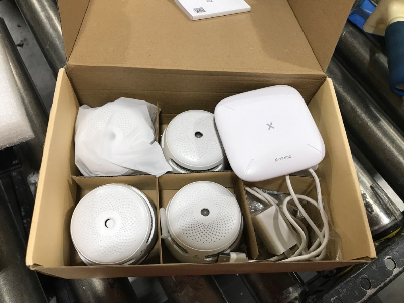 Photo 2 of X-Sense Smart Smoke Detectors with SBS50 Base Station, Wi-Fi Smoke Alarm Compatible with X-Sense Home Security App, Wireless Interconnected Mini Fire Alarm, Model FS51 With Base Station 5 Smoke Detectors