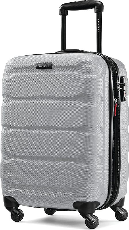 Photo 1 of Samsonite Omni PC Hardside Expandable Luggage with Spinner Wheels, Carry-On 20-Inch, Silver
