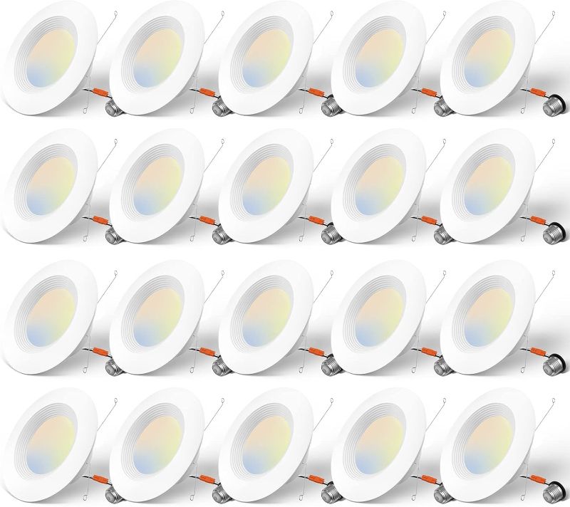 Photo 1 of Amico 5/6 inch 5CCT LED Recessed Lighting 18 Pack, Dimmable, IC & Damp Rated, 12.5W=100W, 950LM Can Lights with Baffle Trim, 2700K/3000K/4000K/5000K/6000K Selectable, Retrofit Installation - ETL & FCC 18 PACK 18 PACK
