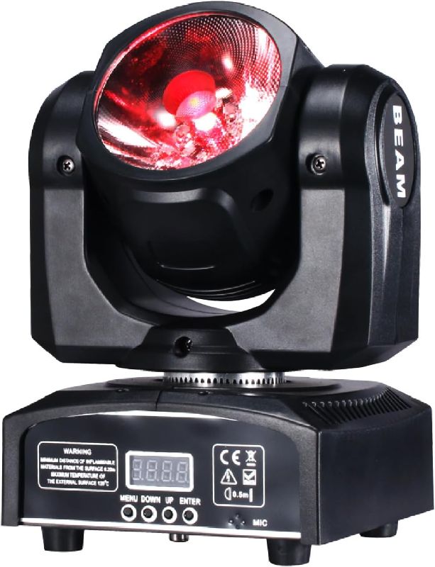 Photo 1 of Moving Head Light 60W LED DJ Stage Light Super Bright RGBW 4 in 1 Beam Spotlight Party Light, DMX 512 Sound Activated Control Stages Lighting for Live Show Disco Events
