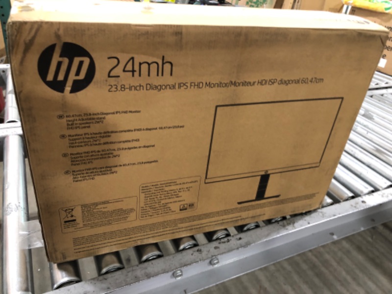 Photo 8 of HP 24mh FHD Monitor - Computer Monitor with 23.8-Inch IPS Display (1080p) - Built-In Speakers and VESA Mounting - Height/Tilt Adjustment for Ergonomic Viewing - HDMI and DisplayPort - (1D0J9AA#ABA)