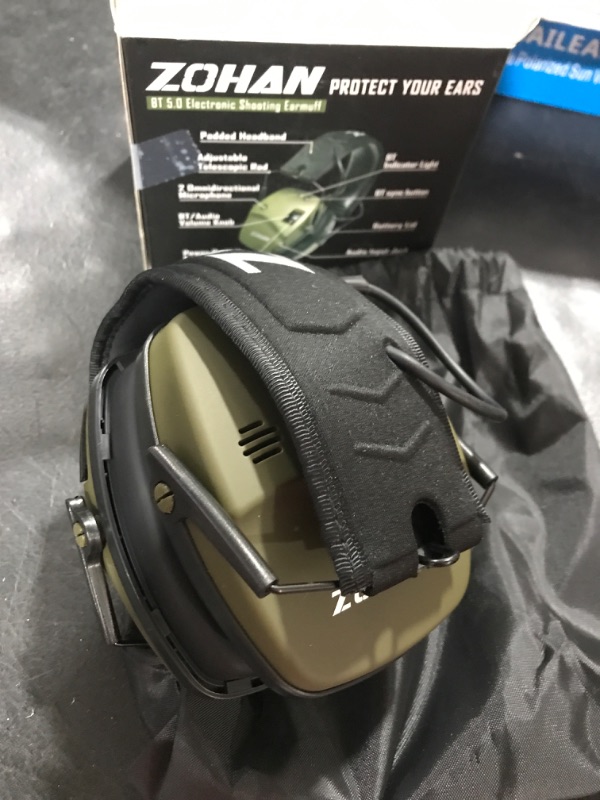 Photo 2 of ZOHAN 035 Bluetooth 5.0 Shooting Ear Protection Earmuff, Active Noise Canceling, Hearing Protection with Sound Amplification Tactical